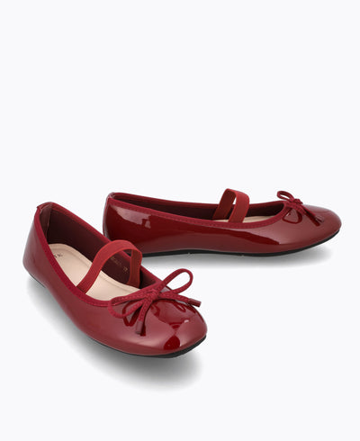 Seraphina Mary Jane Flats - Red