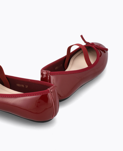 Seraphina Mary Jane Flats - Red