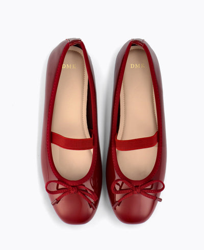 Seraphina Mary Jane Flats - Red