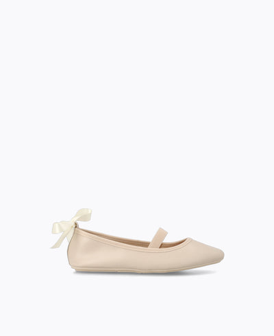 Theodora Mary Jane Flats - Beige