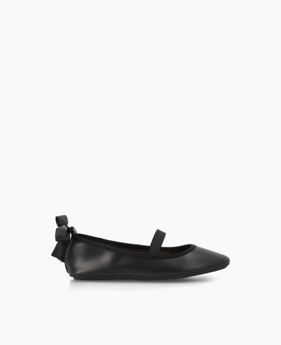 Theodora Mary Jane Flats - Black