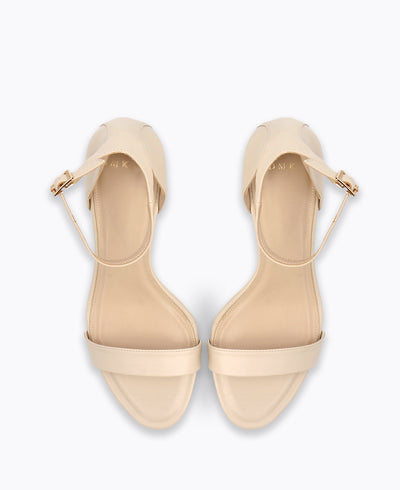 Ashley Heel Sandals - Beige