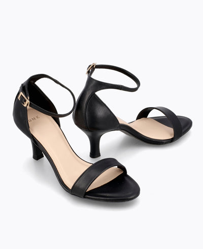 Ashley Heel Sandals - Black