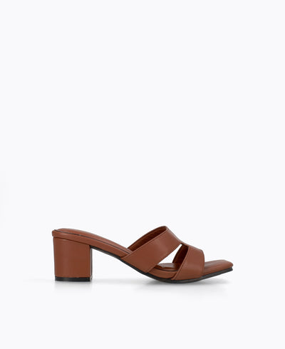 Harriet Heel Sandals - Brown