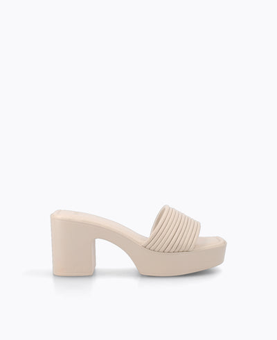 Sherrie Platform Heel Sandals - Beige