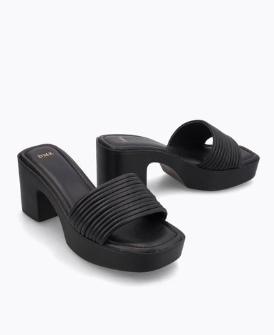 Sherrie Platform Heel Sandals - Black