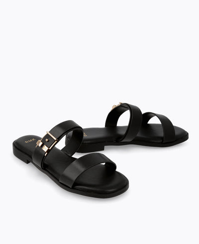 Mako Flat Sandals - Black