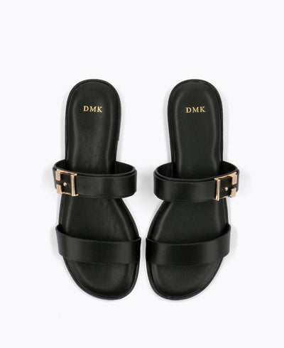 Mako Flat Sandals - Black