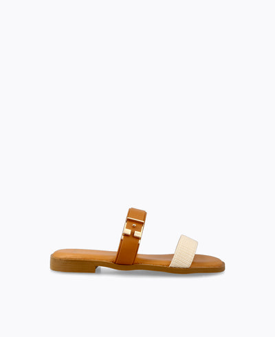 Mako Flat Sandals - Brown Multi