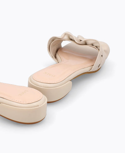 Miranda Flat Sandals - Beige