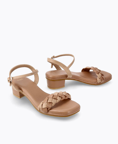 Abigail Heel Sandals - Nude