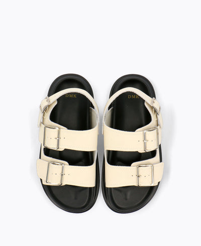 Sydney Platform Sandals - Beige