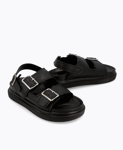 Sydney Platform Sandals - Black