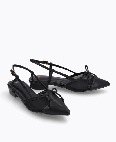 Hailey Slingback Heel Pumps - Black